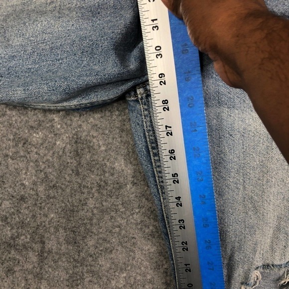 H&M &Denim Boyfriend Jeans Women's Size 26 Blue Distressed Baggy Loose - Picture 6 of 10